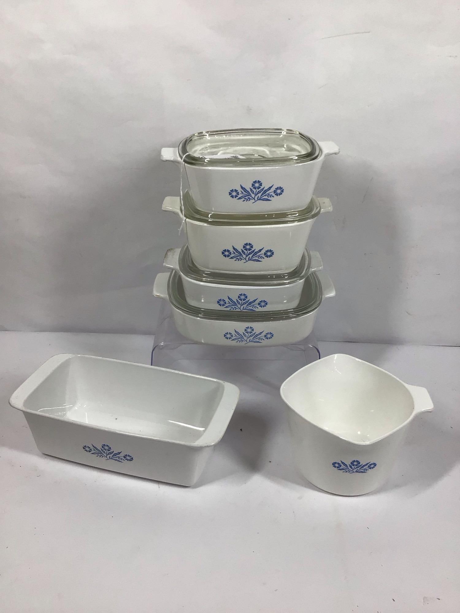 CORNING WARE BLUE CORNFLOWER CASSEROLE DISHES (1 of 6)