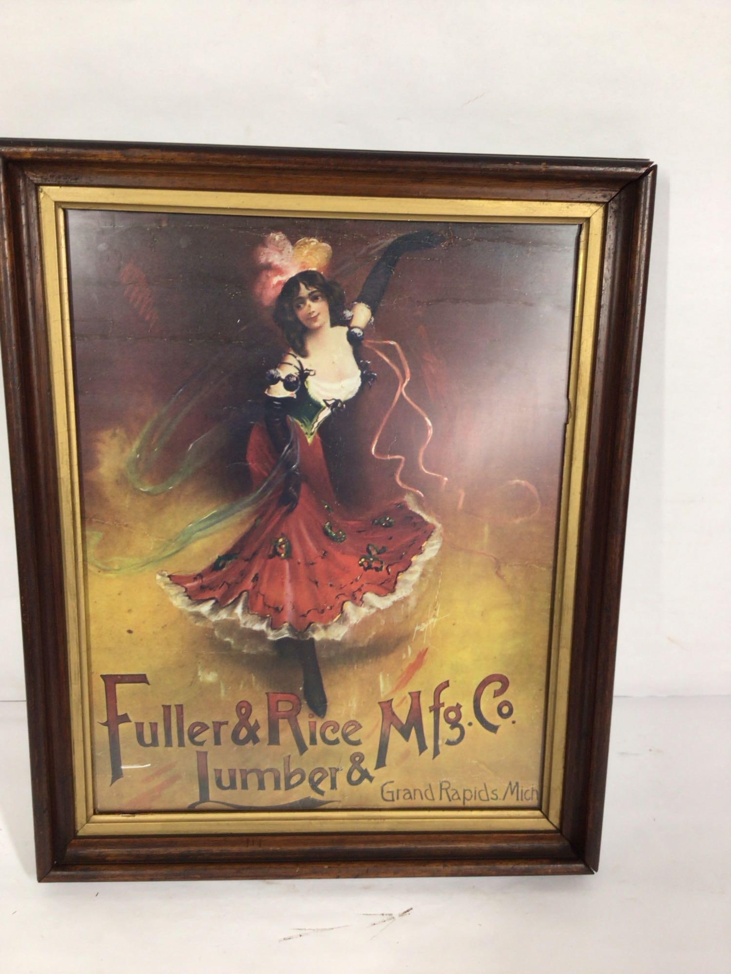 Fuller & Rice Mfg Co. & Lumber framed paper poster (1 of 4)