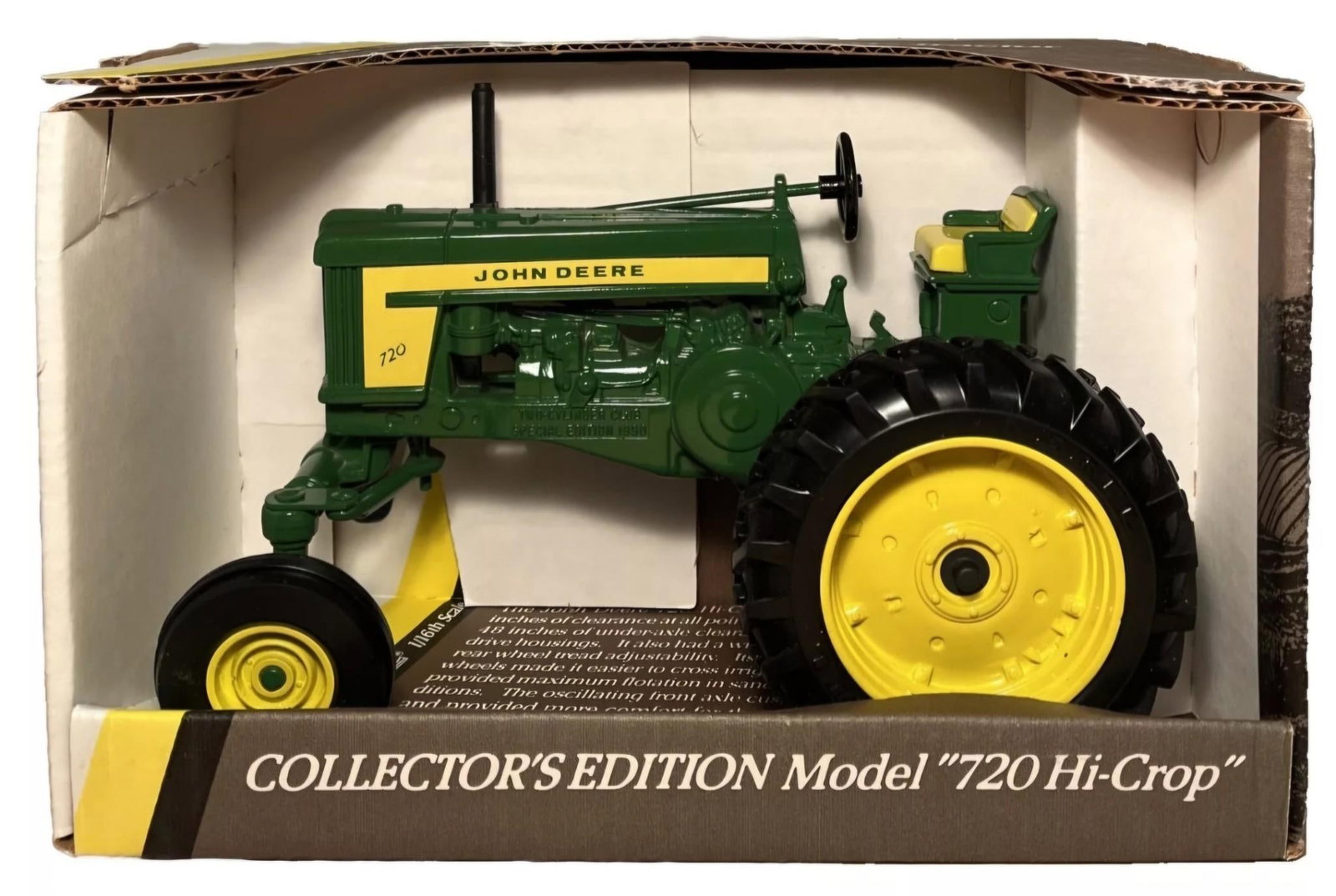 ERTL JOHN DEERE MODEL 720 HI CROP COLLECTOR EDITION BLUEPRINT REPLICA SPECIAL TWO CYLINDER CLUB (1 of 1)