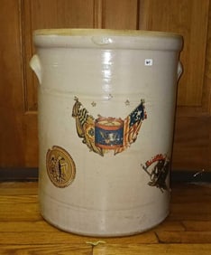 AMERICANA DECORATED 10 GALLON CROCK
