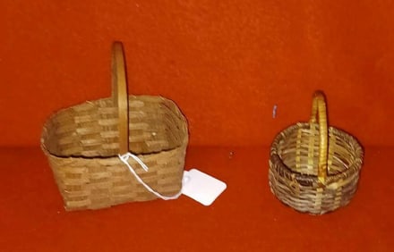 PAIR OF MINIATURE BASKETS