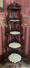 VICTORIAN 5 TIER CORNER SHELF