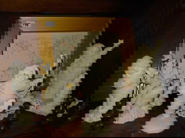 SNOWBABIES FRAMED PRINT AND FIGURES