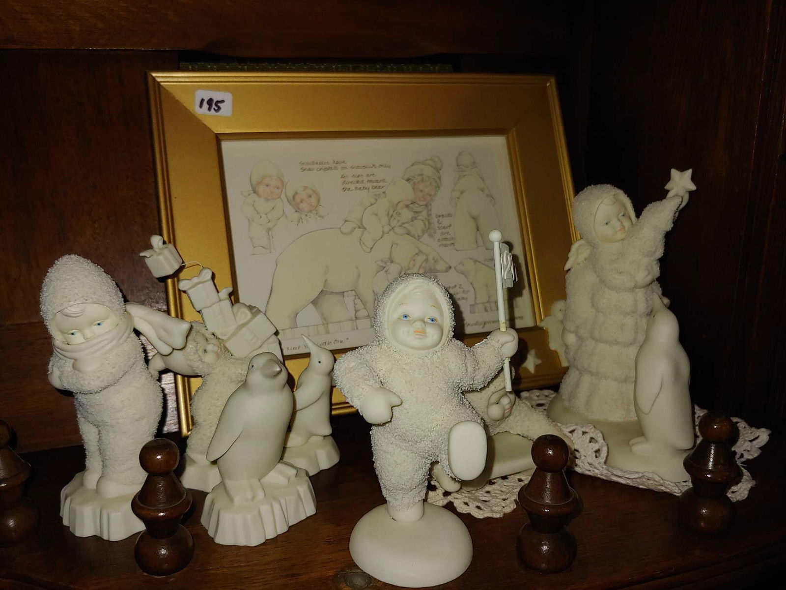SNOWBABIES FRAMED PRINT AND FIGURES (1 of 6)