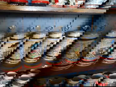 LOT OF 6 BRADFORD LEGENDS OF BASEBALL SIGNATURE SERIES BEER STEINS