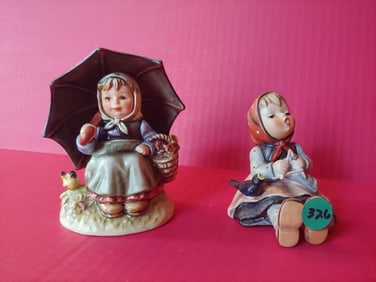 GOEBEL HUMMEL FIGURINE LOT OF 2 WITH ONE SIGNED