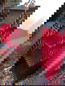 VICTORIAN GRADUATED 5 SHELVED STAND WITH CUTOUT SIDES