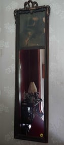 VERY EARLY ANTIQUE LOUIS XVI TRUMEAU PIER MIRROR