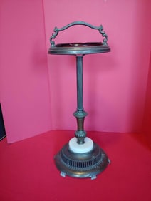 SMOKING STAND ASHTRAY WITH MARBLE BASE