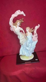 MONTEFIORI COLLECTION ANGELIC FIGURAL ITALIAN STATUE ON BASE