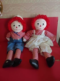 RAGGEDY ANN AND ANDY RAG DOLL SET