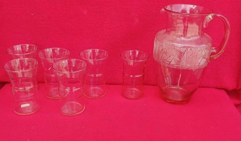 ART DECO PINK WATER SET