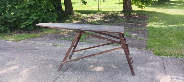 OLD WOODEN IRON BOARD