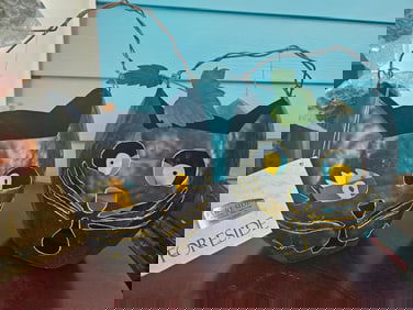 FORESIDE TIN CUT OUT HALLOWEEN CAT TEALIGHT BURNERS