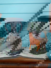 SAFARI RESIN PLANT STANDS INC. ELEPHANT & GIRAFFE