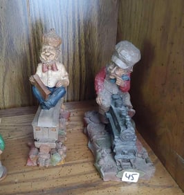 TOM CLARK TRAIN GNOME FIGURINE LOT OF 2