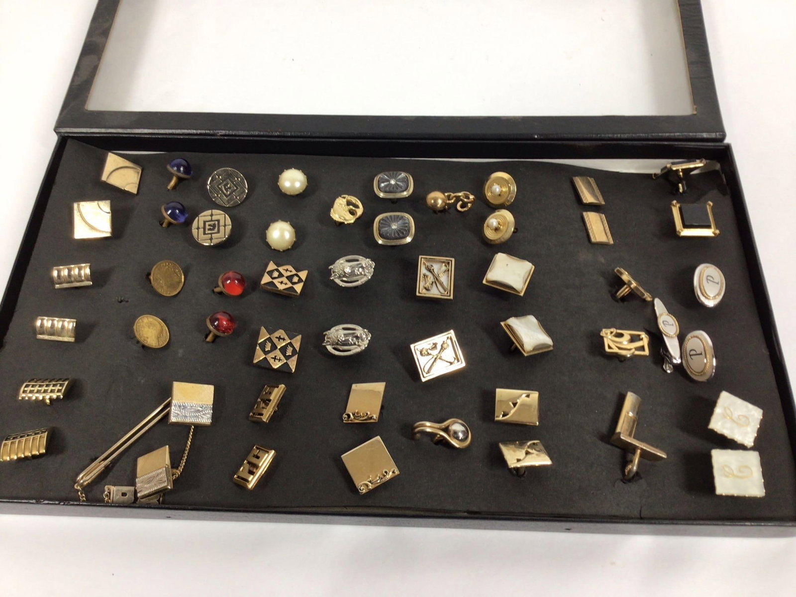 GREAT LOT OF HIGH END CUFF LINKS & TIE TACKS SOME WITH PRECIOUS STONES INC. 20+ SETS (1 of 3)