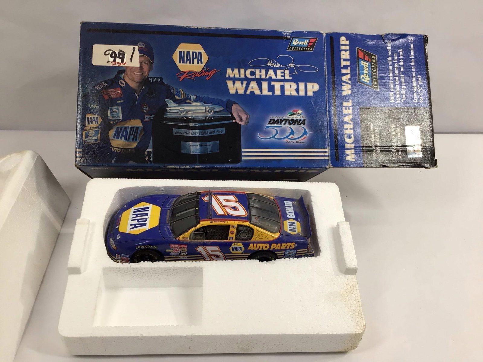 REVELL NASCAR 2001 NAPA CHEVY MONTE CARLO DAYTONA 500 #15 SCALE MODEL COIN BANK (1 of 3)