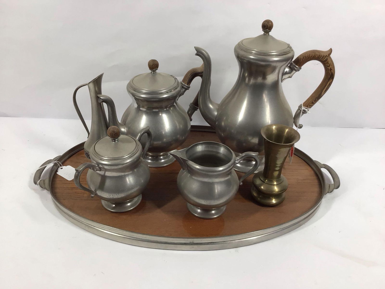 ROYAL HOLLAND PEWTER TEA SET (1 of 4)
