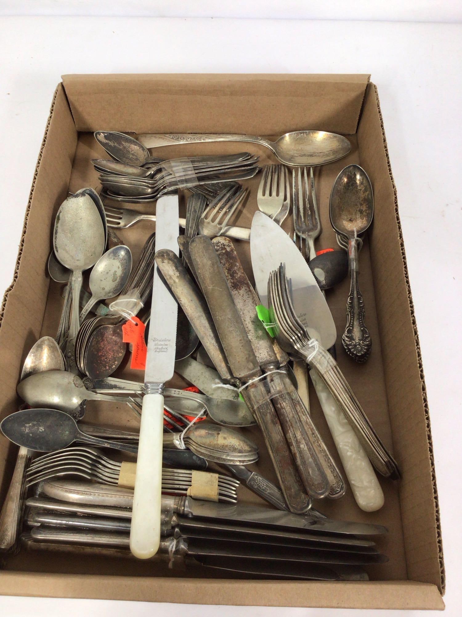 SILVER PLATED AND STAINLESS UTENSILS (1 of 6)