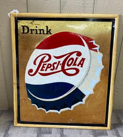 PEPSI CAP EMBOSSED SIGN