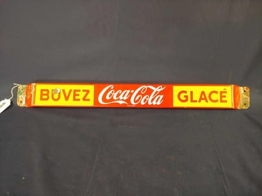FRENCH CANADIAN COCA COLA PORCELAIN DOOR PUSH