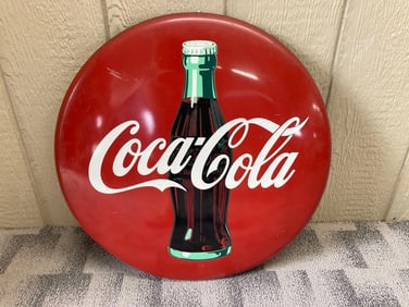 COCA COLA BUTTON SIGN