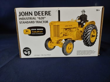ERTL JOHN DEERE INDUSTRIAL 620 WF STANDARD TRACTOR IND. YELLOW TWO CYLINDER CLUB