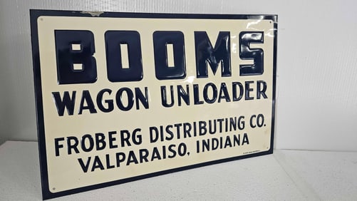 BOOMS WAGON UNLOADER EMBOSSED SIGN
