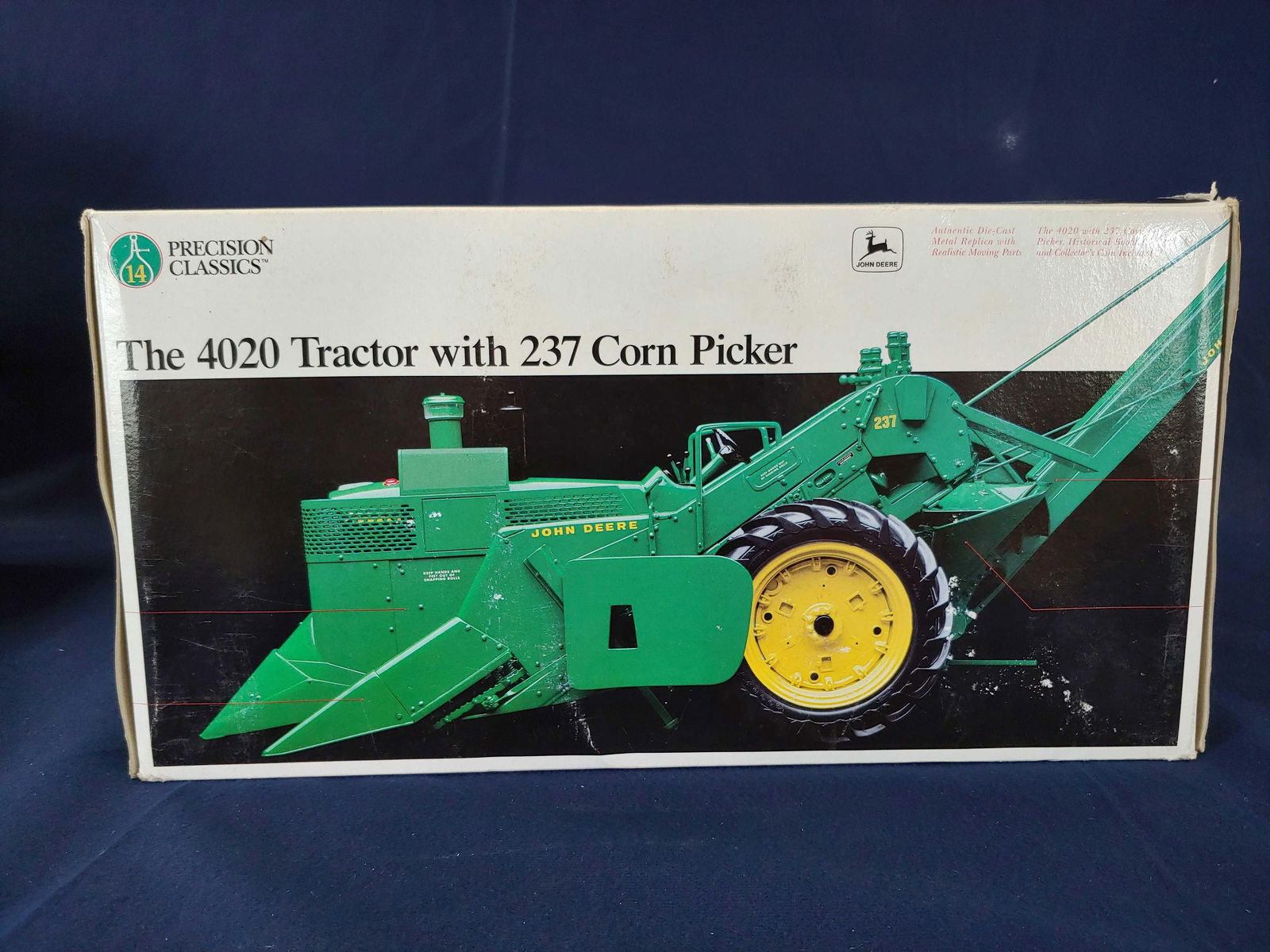 ERTL JOHN DEERE PRECISION CLASSICS NO. 14 4020 TRACTOR W/ 237 CORN PICKER HD: NOS 1/16 SCALE STOCK NO. 5083