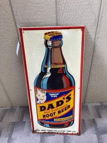 SST DAD'S OLD FASHIONED ROOT BEER EMBOSSED SIGN