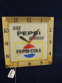 PEPSI COLA ADVERTISING CLOCK