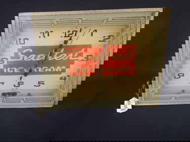 SEALTEST ICE CREAM NEON CLOCK 18.5 X 15.5