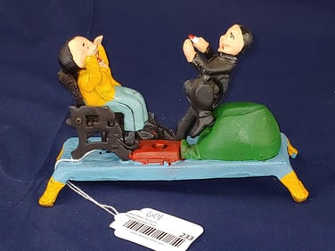 CAST IRON DENTIST MECHANICAL BANK REPLICA