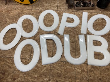PORCELAIN STORE FRONT LETTERING