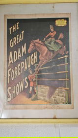 C. 1960 CIRCUS WORLD MUSEUM FRAMED MADAM MARANTETTE POSTER