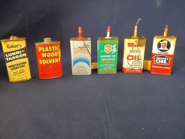 LOT OF 6 EARLY TIN OILERS INC. SINGER AND MORE