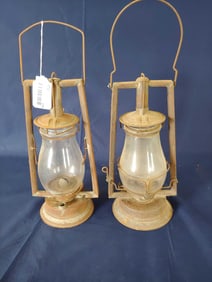PAIR OF EARLY RR LANTERNS