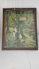 20th C. NO HUNTING FRAMED  PRINT BY HEDLEY S. VICARS