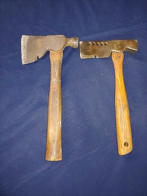 PAIR OF PLUMB BOB HATCHETS
