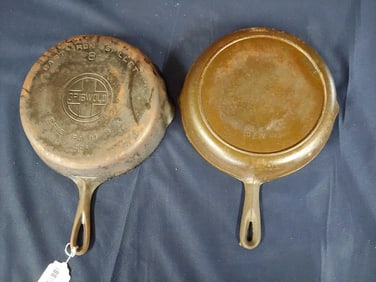GRISWOLD AND USA #8 CAST IRON SKILLETS