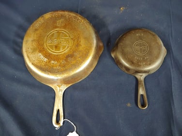 GRISWOLD #8 AND #3 SKILLETS