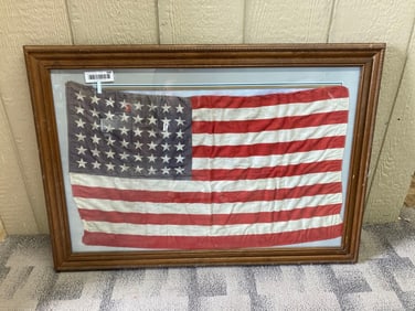 48 STAR FRAMED AMERICAN FLAG