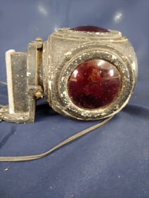 RAILROAD CABOOSE SWITCH LANTERN W/ RED LENSES ELECTRIFIED