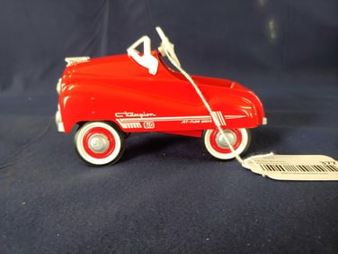 KIDDIE CAR CLASSICS 1955 MURRAY RED CHAMPION 610 JET FLOW DRIVE PEDAL CAR