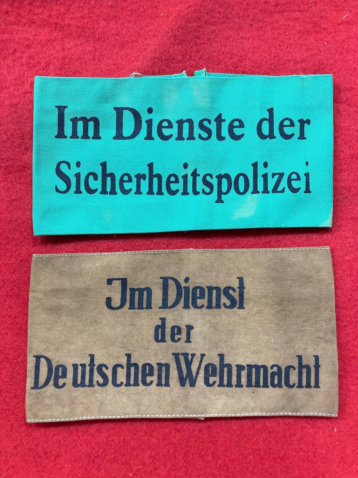 WWII GERMAN MILITARY POLICE ARMBANDS (1 of 5)