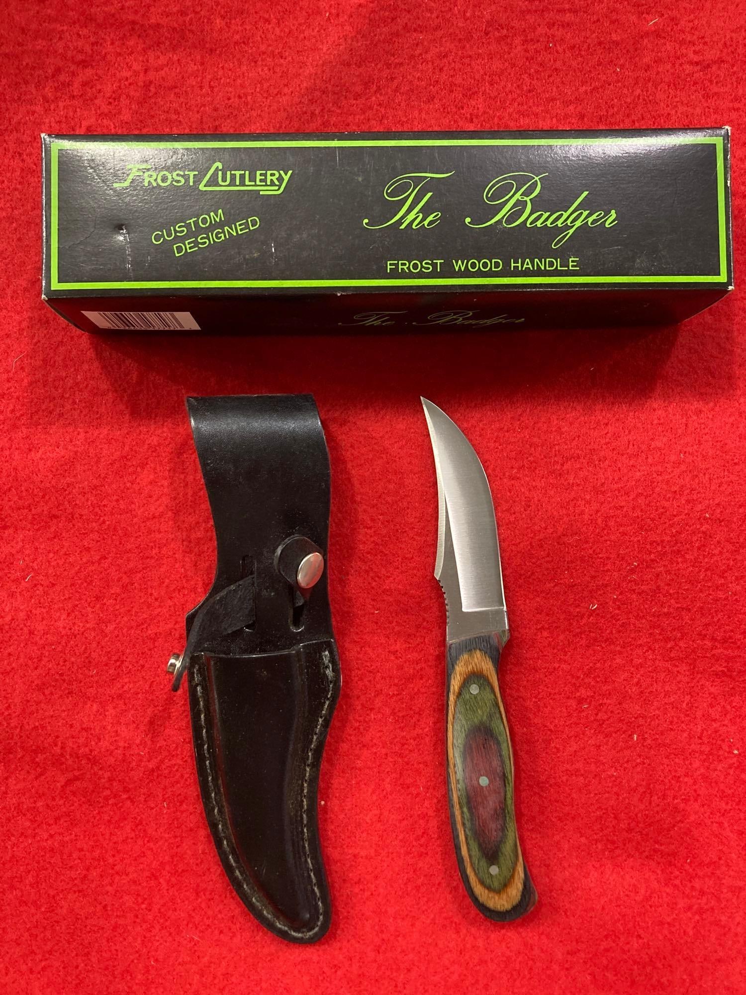 FROST CUTLERY WOOD HANDLED KNIFE (1 of 7)