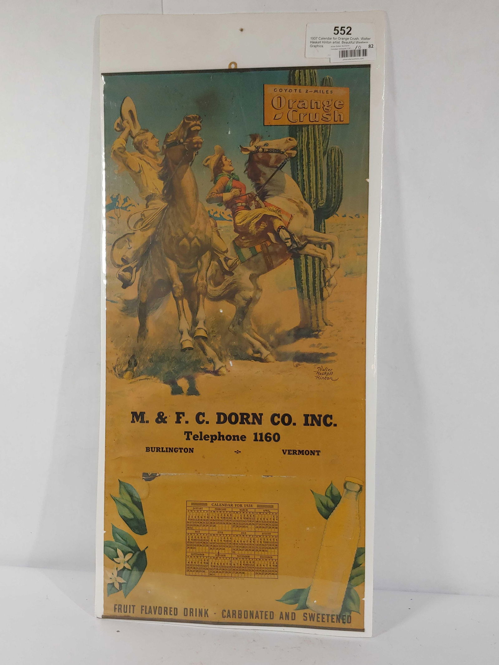1938 M.& F.C. Dorn Co. Orange Crush calendar (1 of 5)