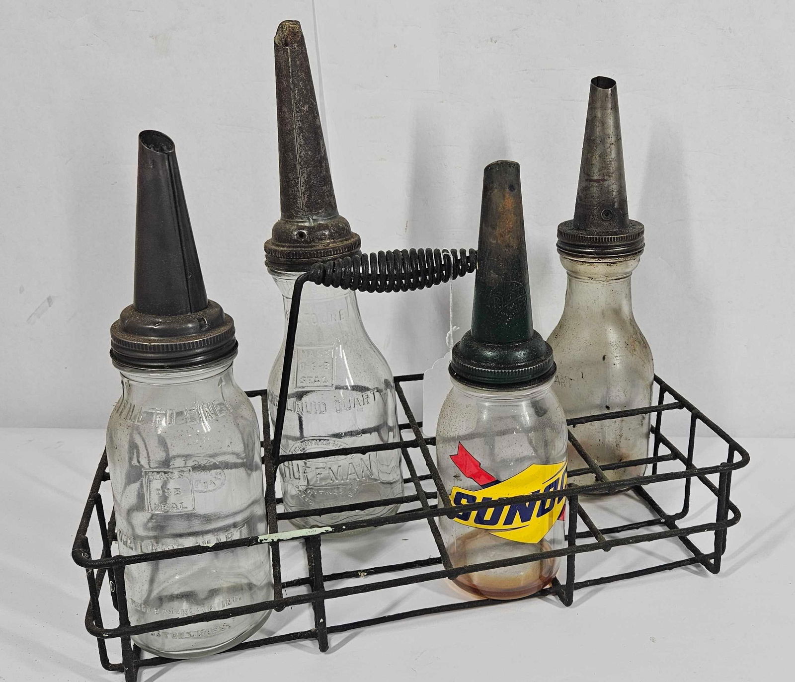 4- Glass Oil bottles with carrier (1 of 5)
