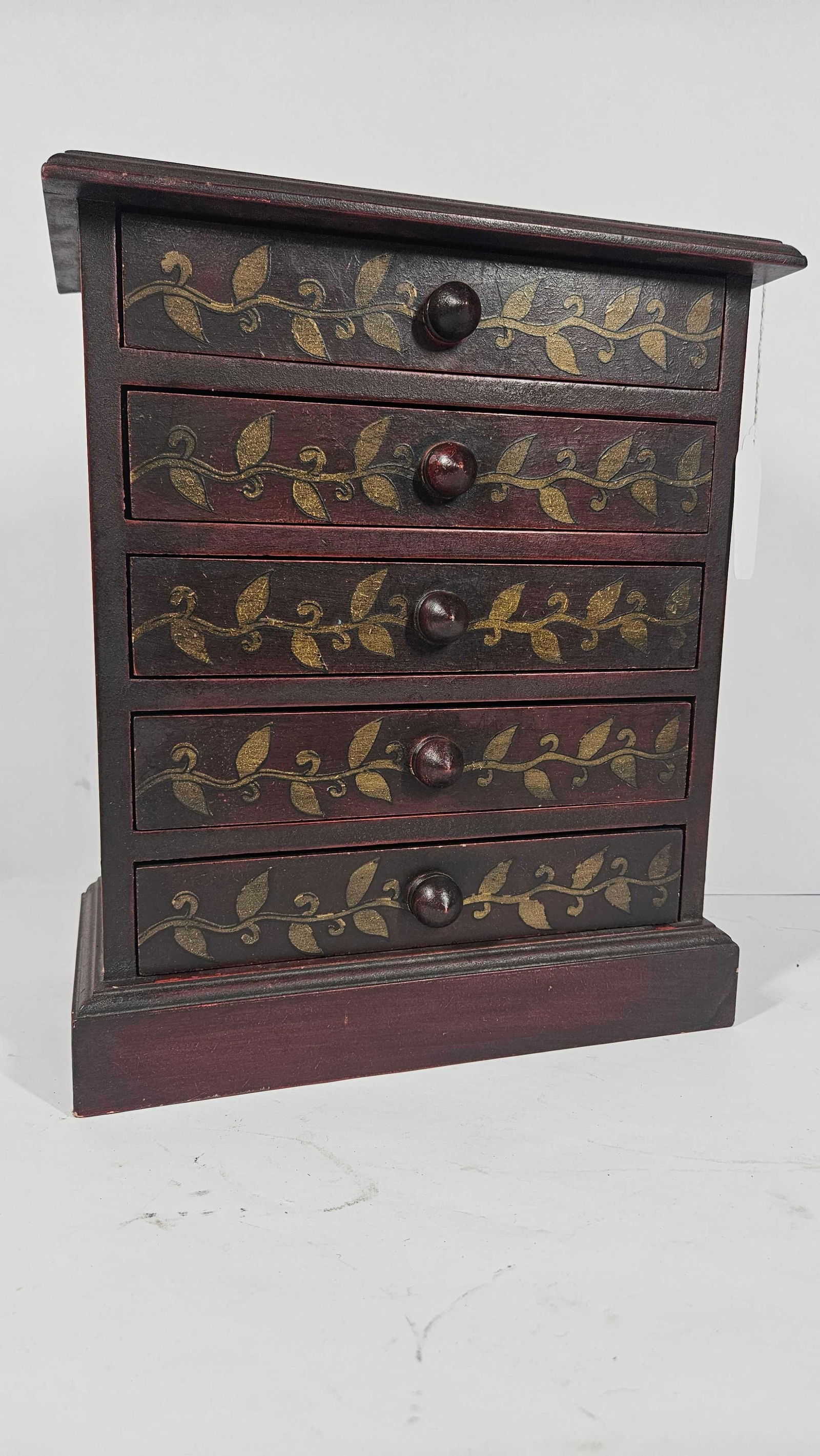 ORIENTAL TOLE PAINTED JEWELRY CABINET (1 of 6)